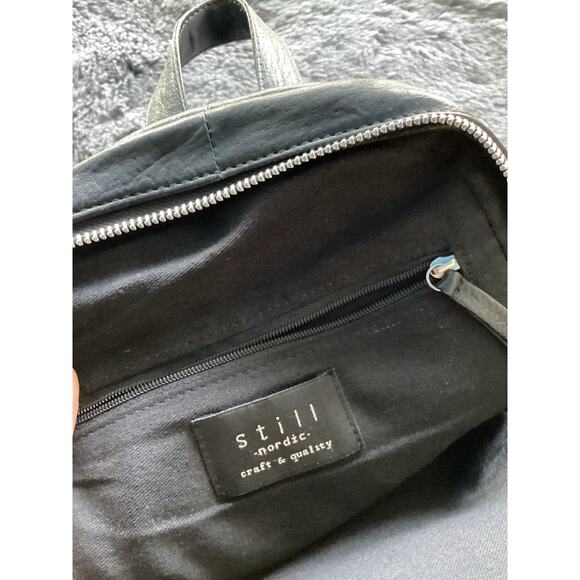 Still Nordic Flo City Backpack‎ 65654 Leather Quilted Mini Bag Travel Black main image 2